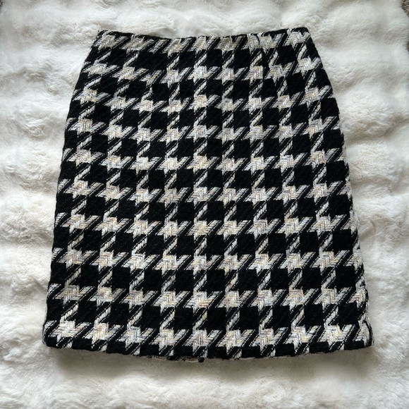 Jaclyn Smith Houndstooth Pencil Skirt Knee-Length Work - Picture 4 of 9